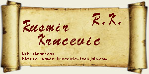 Rusmir Krnčević vizit kartica